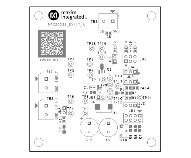 应用电路图 - Analog Devices / Maxim Integrated MAX20333EVKIT评估套件